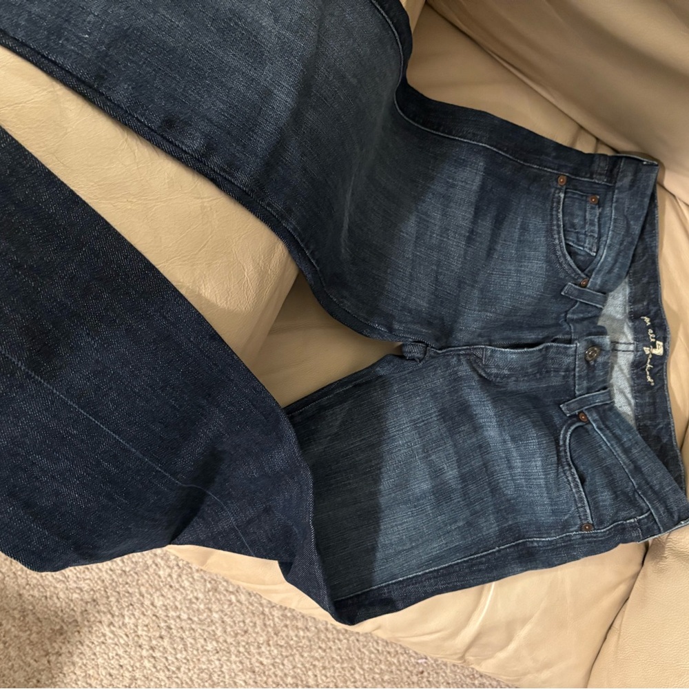 7 For All Mankind Dark Blue Boot Cut Jeans